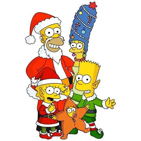 Diseño DTF Textil - Simpsons Navidad